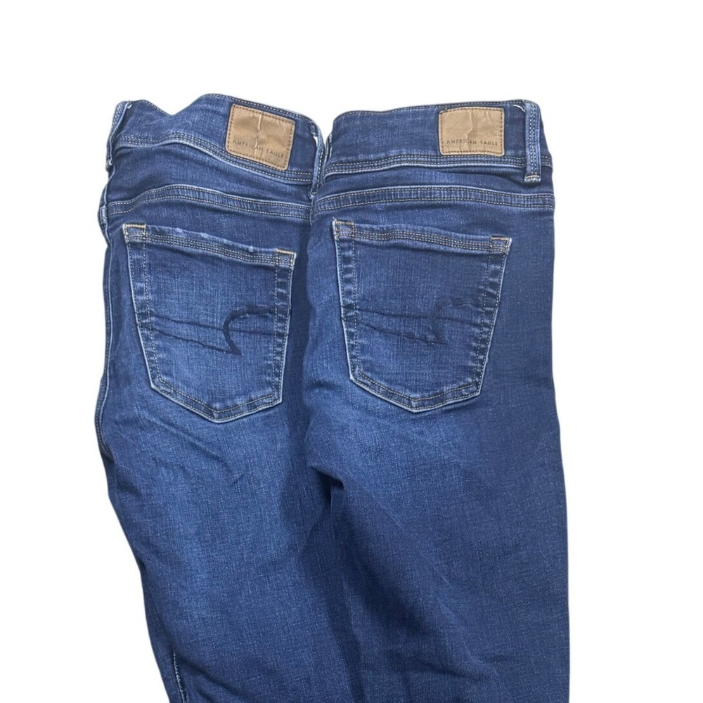 American Eagle Kick Boot Super Stretch Dark Wash Blue Jeans 4 Regular Lot of 2